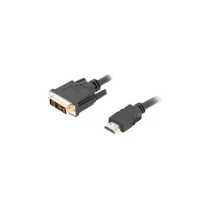 Video kabeļa adapters LANBERG CA-HDDV-10CC-0030-BK — HDMI Type A uz DVI‑D, 3 m, melns