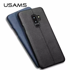Leather hard case usams for Samsung Galaxy S9 — Light Brown