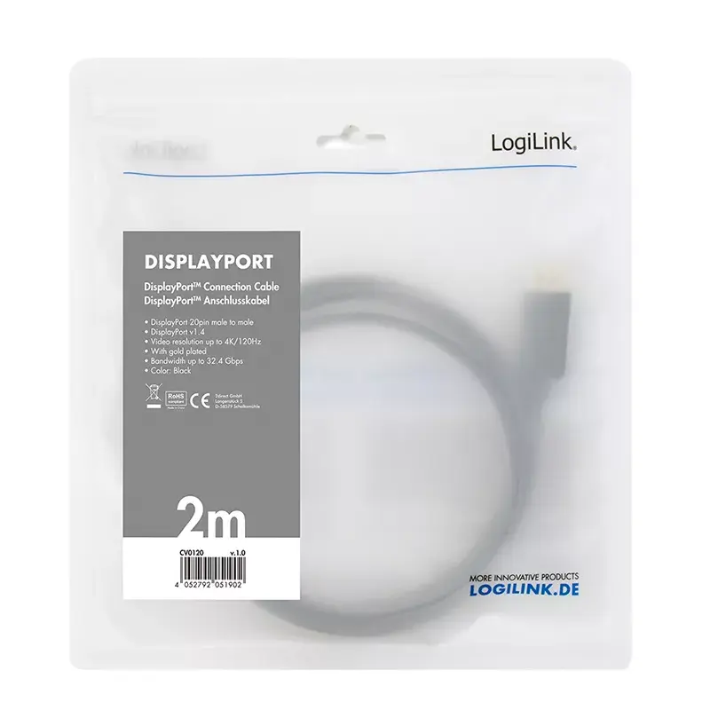 DisplayPort cable LogiLink CV0120 Photo 5