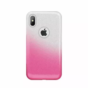 Чехол iLike 3-в-1 для iPhone X / iPhone XS, розовый градиент с блёстками