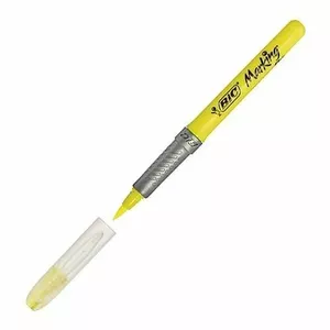 BIC Highlighter Flex marķieris 12 pcs Birstes uzgalis Dzeltens