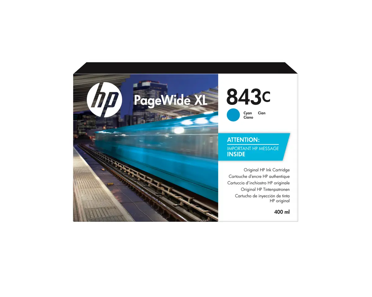 HP 843C Ciankrāsas PageWide XL tintes