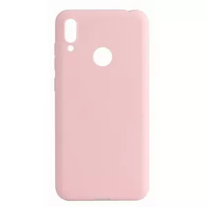 Silicone Case Evelatus for Huawei Y7 2019 — Soft Touch TPU, Pink Sand