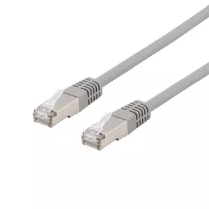 Network cable DELTACO Cat6 S/FTP (S-STP) Grey 1 m RJ-45–RJ-45