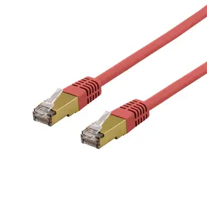Networking Cable Deltaco SFTP-62RAH RJ-45 Cat6a 2 m Red