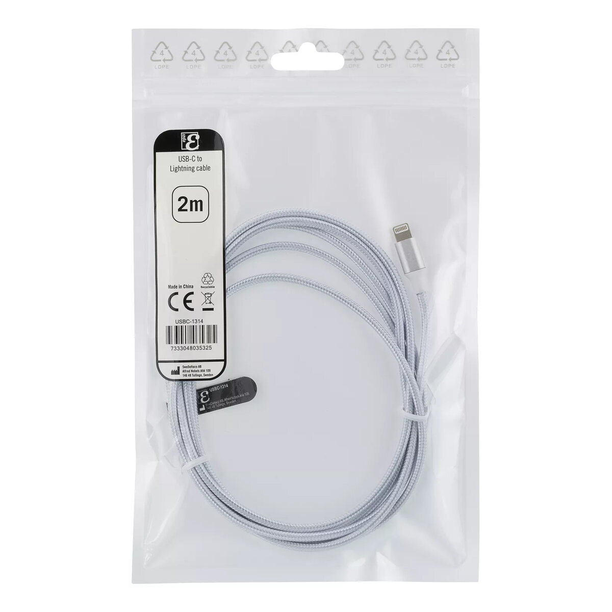 Кабель Deltaco USBC-1314 USB-C на Lightning 2 м Photo 2