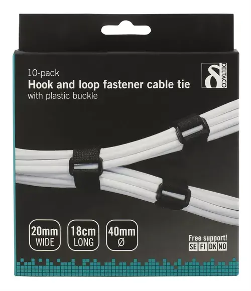 Kabeļu saitīte Hook & loop Deltaco CM10S Photo 3
