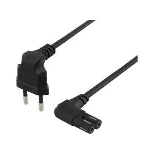 Power cable Deltaco DEL-109BN 3m CEE7/16 C7 coupler