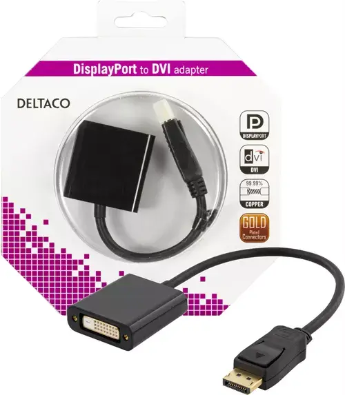Адаптер видео кабеля Deltaco DP-DVI14 Photo 2