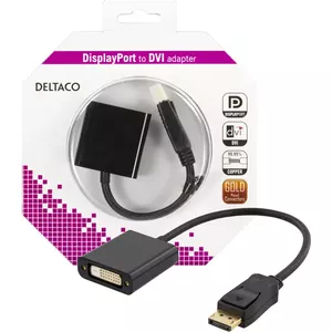 Video cable adapter Deltaco DP-DVI14-K