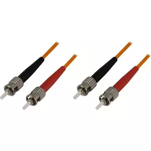 Deltaco FB-30 optisko šķiedru kabelis 0,5 m 2x ST OM1 Oranžs