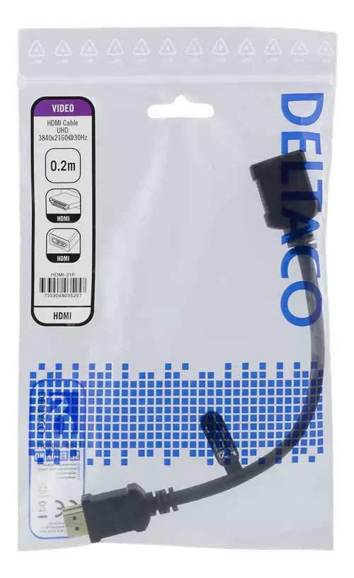 HDMI kabelis Deltaco HDMI-21F Photo 2