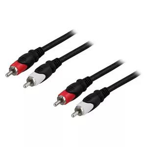 Audio Cable Deltaco MM-114 15m 2xRCA Black Red White