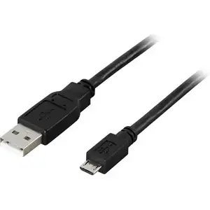 Deltaco USB-305S USB cable USB 2.0 5 m USB A USB A/Micro-USB B 0.48 Gbit/s Black