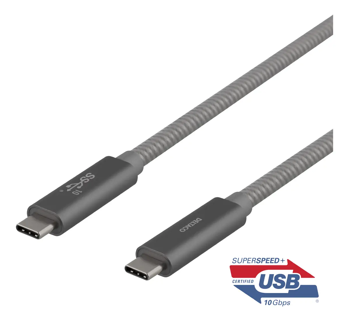 DELTACO USBC-1412M USB-C uz USB-C Kabelis