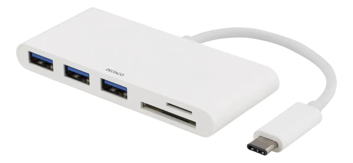Deltaco USBC-HUB Interfeisa centrmezgls USB 2