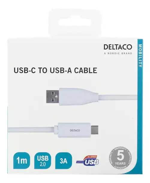 USB kabelis Deltaco USBC-1009M Photo 2