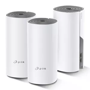 TP-LINK Whole Home Mesh Wi-Fi System Deco E4 (3-pack) 802.11ac, 867+300 Mbit/s, 10/100 Mbit/s, Ethernet LAN (RJ-45) ports 2, Mesh Support Yes, MU-MiMO No, Antenna type 2xInternal