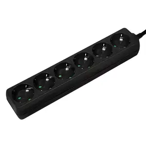 Удлинитель LogiLink LPS238B 1.5м 6 AC розеток Черный