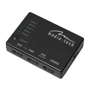 HDMI video switch MEDIA-TECH MT5207, 3x HDMI inputs, 1x HDMI output, black