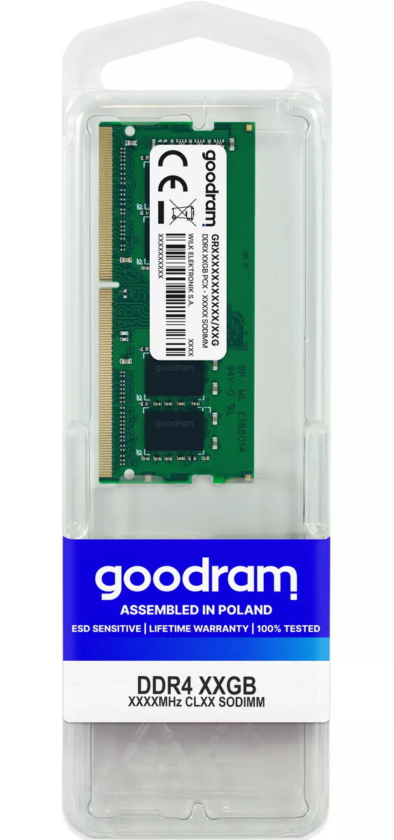 Klēpjdatora DDR4 SO‑DIMM atmiņa GOODRAM 16