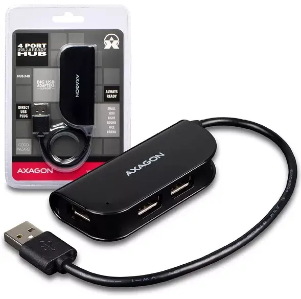USB Хаб Axagon HUE-X4B Photo 5