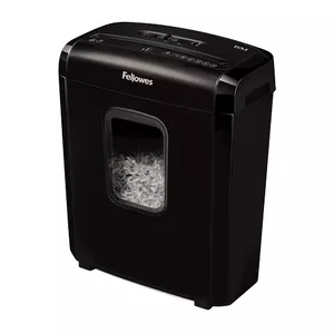 Fellowes Powershred 6M papīra smalcinātājs Mikrogriezumu smalcināšana Melns