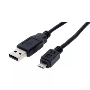 USB kabelis S/CONN 14-11055 5m USB A Micro-USB B melns