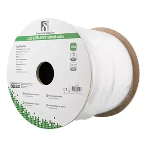Networking cable Deltaco TP-56C U/UTP Cat6a 100 m White
