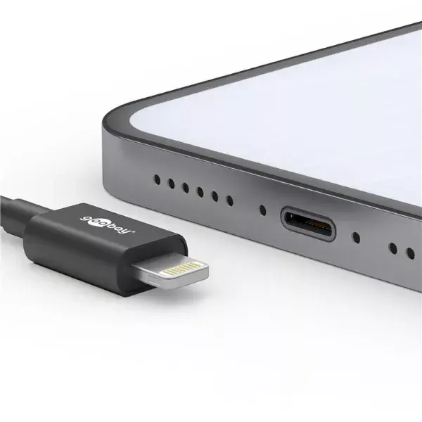 Lādēšanas un sinhronizācijas kabelis Goobay Lightning uz USB-C Photo 2
