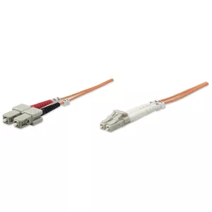 Fiber Optic Patch Cable Intellinet OM2 LC/SC 2m Orange Duplex Multimode 50/125 µm