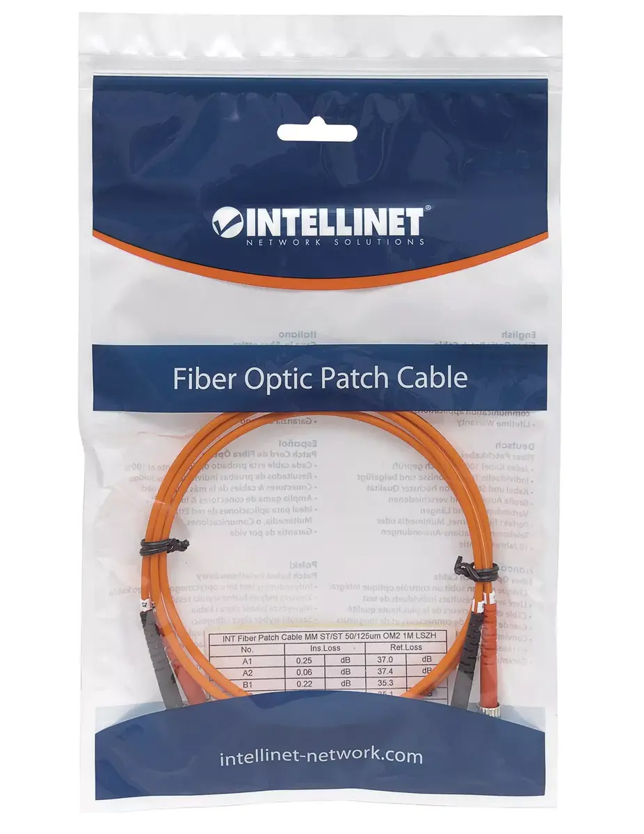 Fiber Optic Patch Cable Intellinet OM2 ST/ST Photo 4