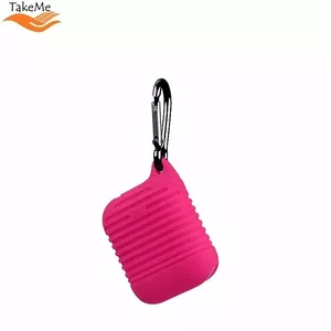 Protective silicone case take.me for AirPods — ultra-thin lined, soft, pink