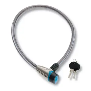 Тросовый замок burg wächter 650 80 REFLEX, стальной трос 800 мм, Ø 15 мм, серый, 2 ключа