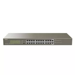 Неуправляемый гигабитный сетевой коммутатор Tenda TEG1124P-24-250W с 24 портами, поддержкой PoE, коммутационной способностью 48 Гбит/с и монтажем в стойку