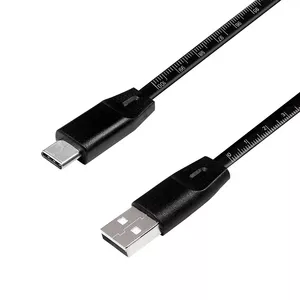 USB kabelis LogiLink CU0157 USB 2.0 1 m USB A USB C melns