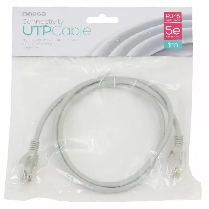 OMEGA Cat5e LAN Cable RJ45 1 m Photo 2