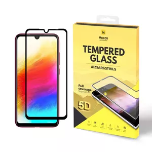 Temperēts aizsargstikls Mocco priekš Xiaomi Redmi 7 — pilna pārklājuma ar melnu rāmi