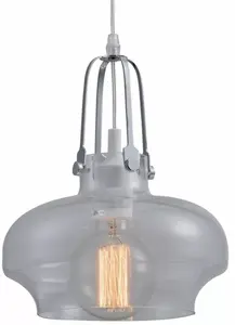 Подвесной светильник PLATINET PPL015C — прозрачный стеклянный плафон, одноточечный