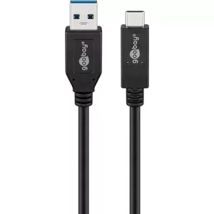 USB Cable Wentronic 41073 USB 3.2 Gen 2 0.5m USB A USB C Black