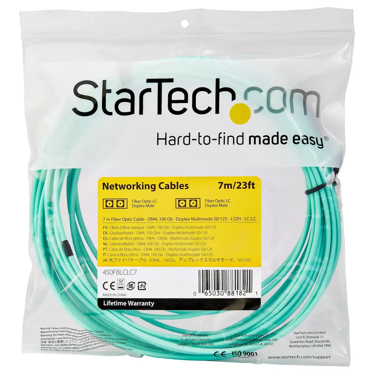 StarTech LC/UPC–LC/UPC OM4 7m 50/125µm fiber patch cord Photo 4