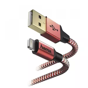 Cable Hama Reflective 1.5 m Red