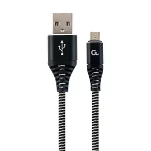 Cablexpert CC-USB2B-AMMBM-2M-BW USB kabelis USB 2.0 USB A Micro-USB B Melns