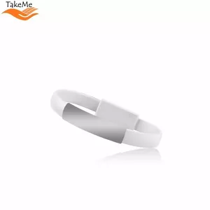 TakeMe 2в1 Элегантный браслет & Micro USB провод для быстрой подзарядки 2.1A и передачи данных (21cm) Белый