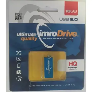 Флеш-накопитель IMRO EDGE/16G USB 16 ГБ, USB Type-A 2.0, поворотный, синий