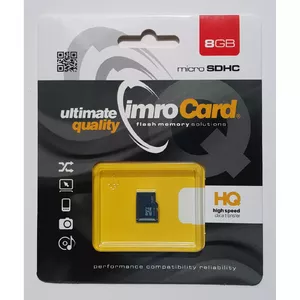 Карта памяти MiniSDHC IMRO 4/8G — 8 GB, Class 4, чёрная