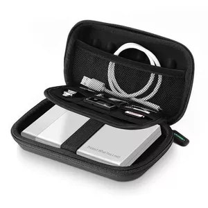 Pouch case UGREEN 40707 EVA black for 2.5" HDD 173×103×44 mm with zipper and cable compartment