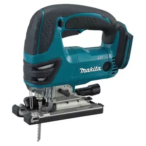 Sūkšanas zāģis Makita DJV180Z — bezvadu 18 V, gājiena garums 26 mm, griešanas dziļums koks 135 mm, tērauds 10 mm, alumīnijs 20 mm, garums 257 mm, svars 2.9 kg