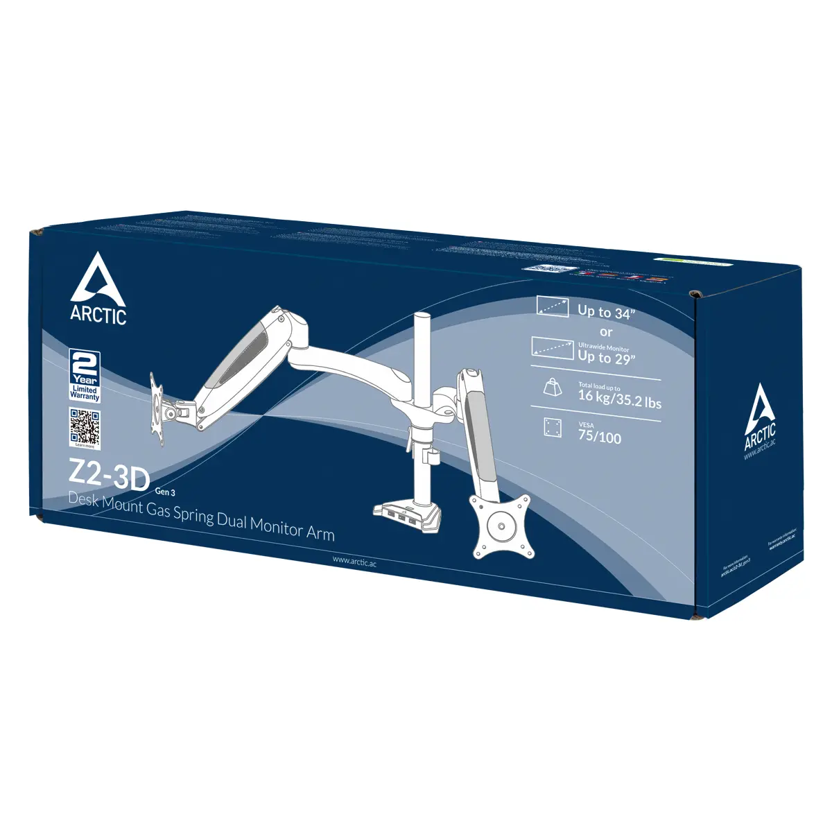 ARCTIC Z2-3D Gen 3 Dual Monitor Arm Desk Mount Photo 15