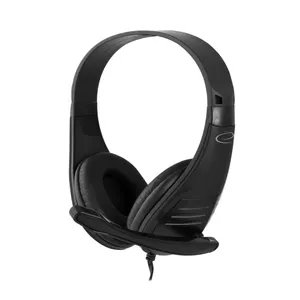 Vadītas austiņas ESPERANZA EH209K, binaurālas, galvas lente, 3.5 mm, kabelis 1.5 m, 32 Ω, 105 dB, 20–20 000 Hz